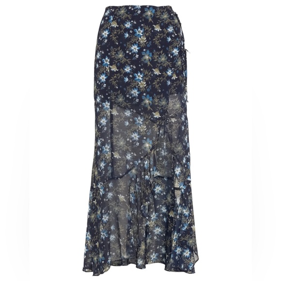 FREE PEOPLE Floral High Low Maxi Skirt - Picture 6 of 14